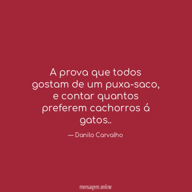 A prova que todos gostam de um puxa-saco