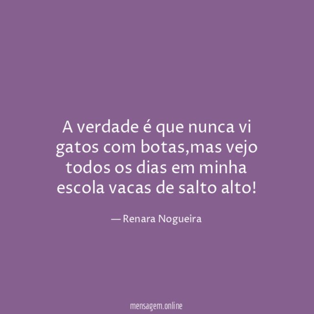 A verdade é que nunca vi gatos com botas