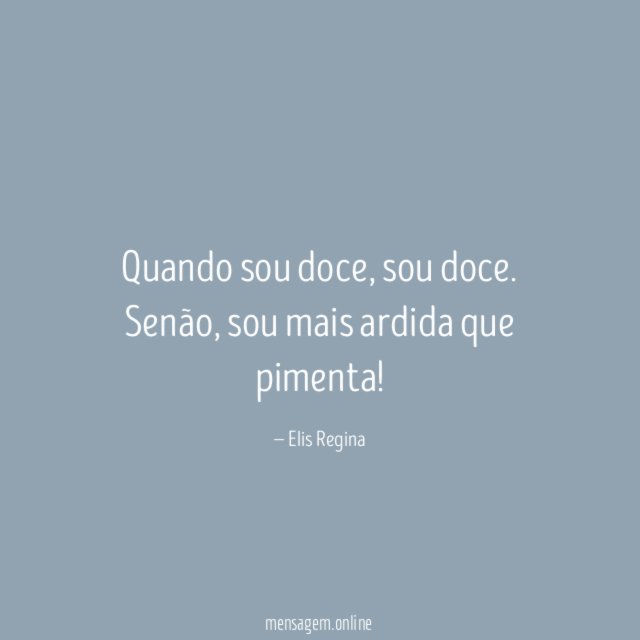 Quando sou doce