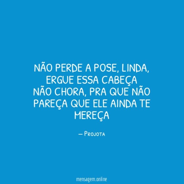 Não perde a pose