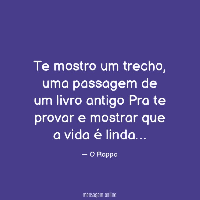 Te mostro um trecho