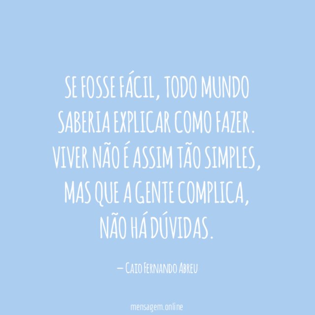 Se fosse fácil