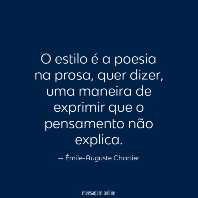 O estilo é a poesia na prosa