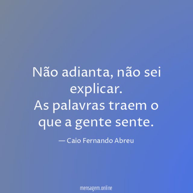 Não adianta