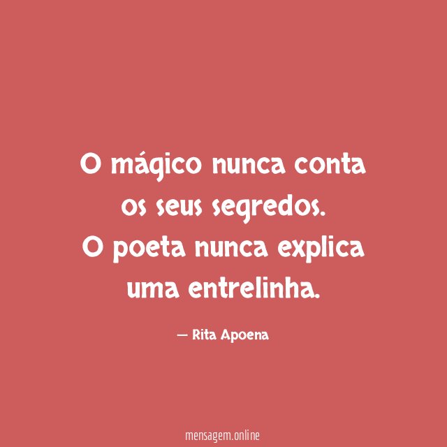 O mágico nunca conta os seus segredos