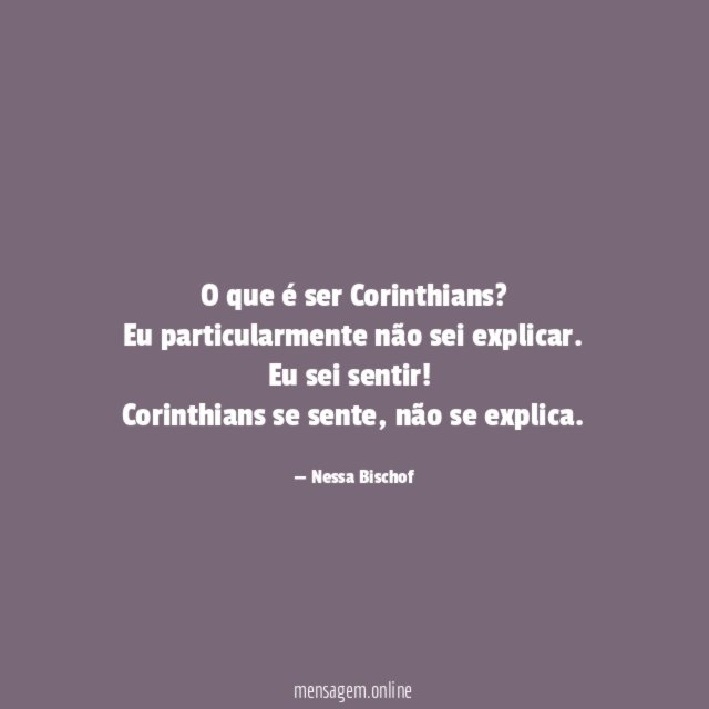O que é ser Corinthians