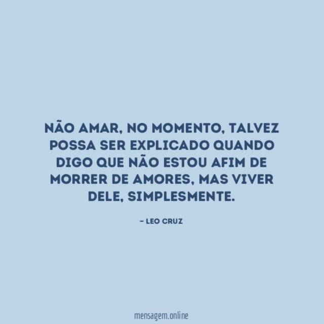 Não amar
