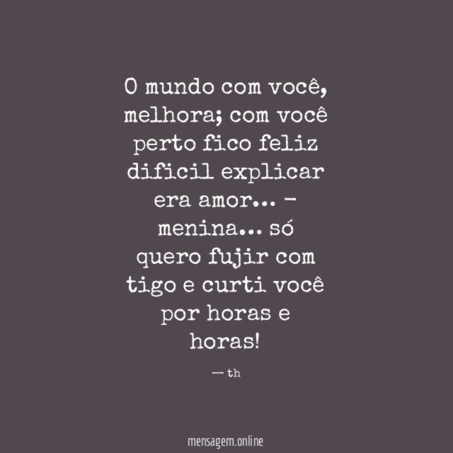 O mundo com você
