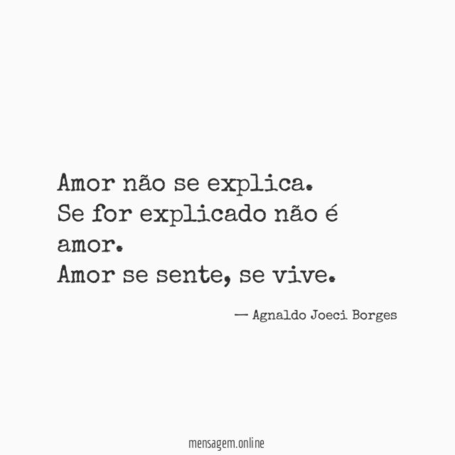 Amor não se explica