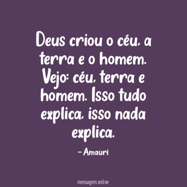 Deus criou o céu