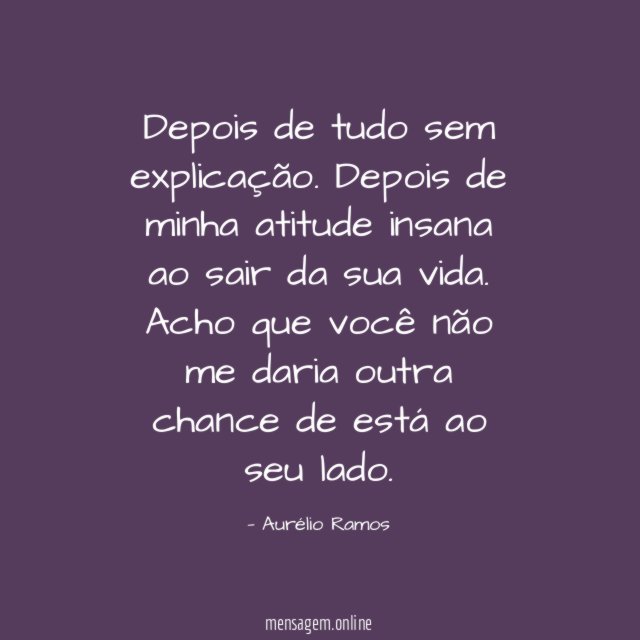 Depois de tudo sem explicação