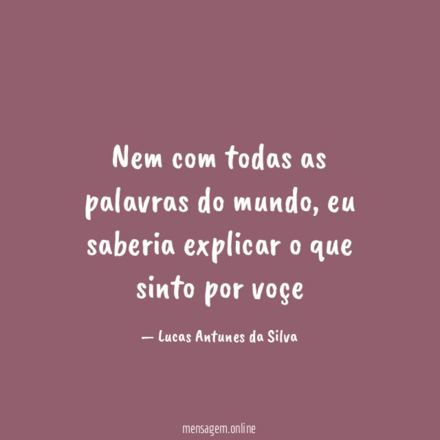 Nem com todas as palavras do mundo
