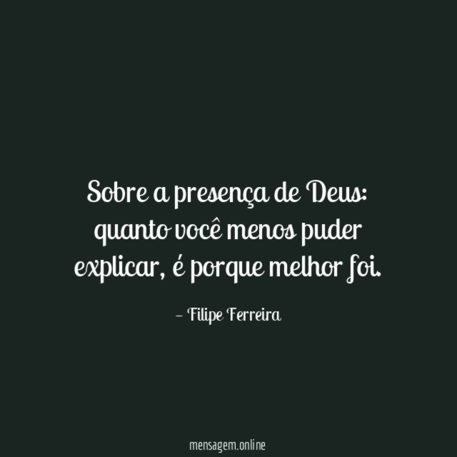 Sobre a presença de Deus