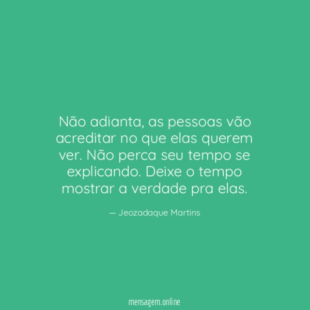 Não adianta