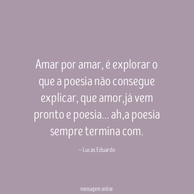 Amar por amar