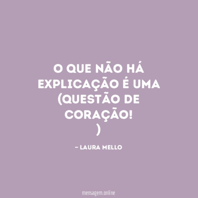 O que não há explicação é uma (questão