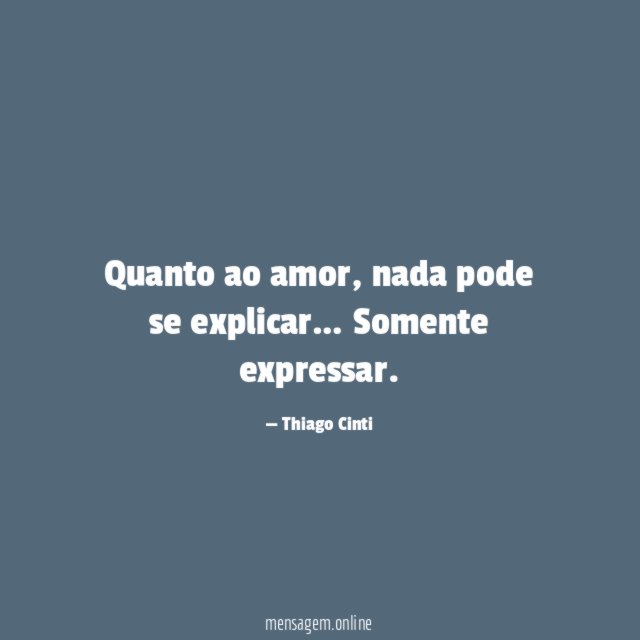 Quanto ao amor