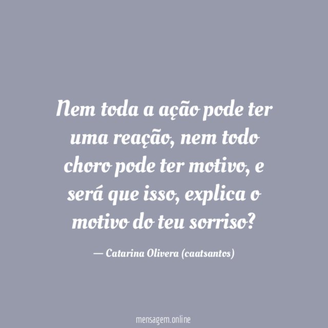 Nem toda a ação pode ter uma reação