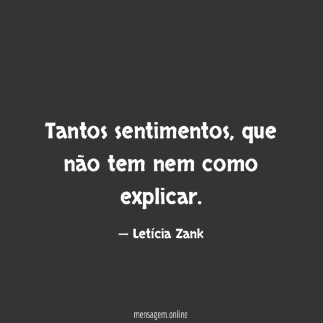 Tantos sentimentos
