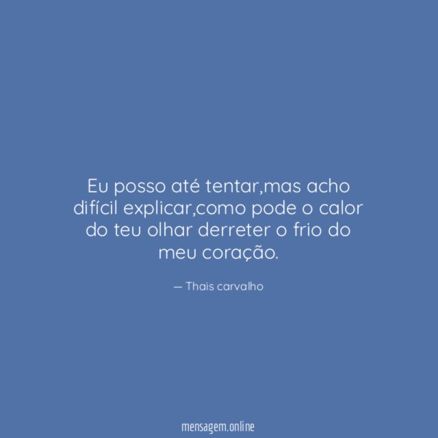 Eu posso até tentar