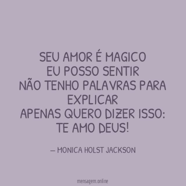Seu amor é magico
Eu posso sentir
Não tenho palavras para explicar
Apenas quero dizer isso: