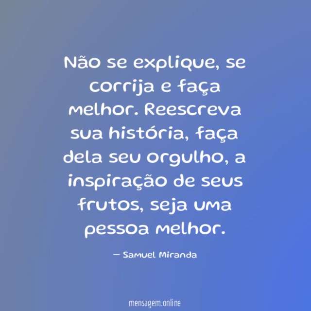 Não se explique