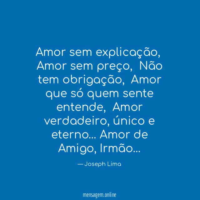 Amor sem explicação
