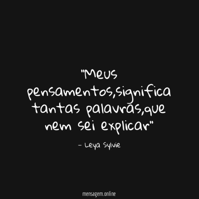 'Meus pensamentos