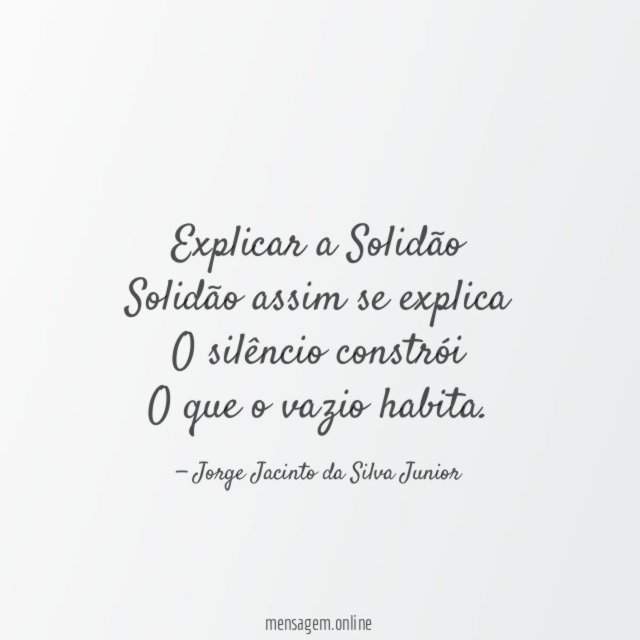 Explicar a Solidão