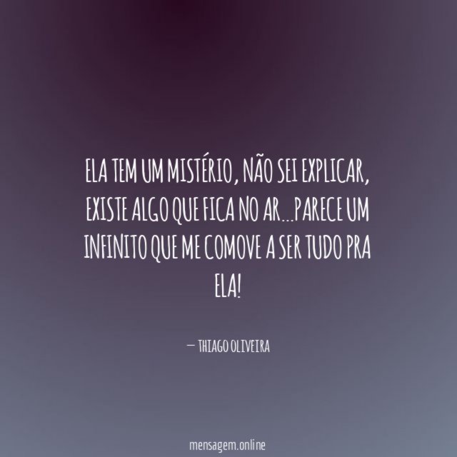 Ela tem um mistério