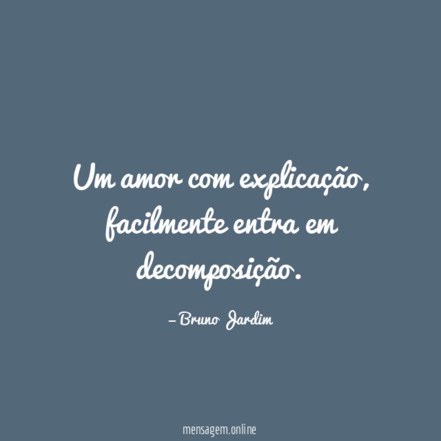 Um amor com explicação