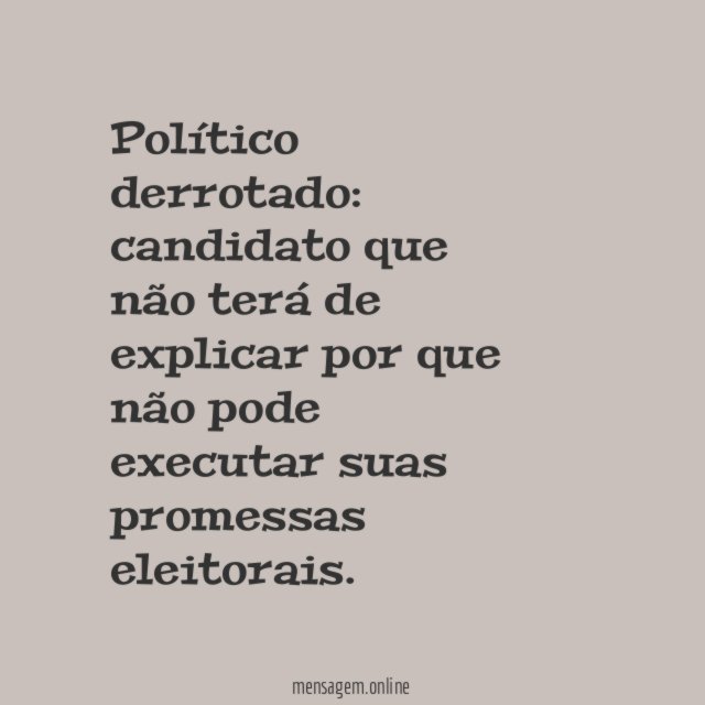 Político derrotado