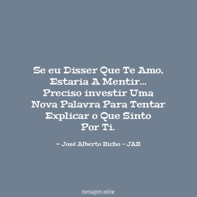 Se eu Disser Que Te Amo