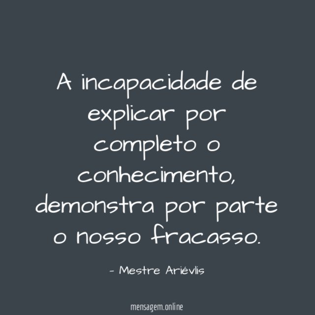 A incapacidade de explicar por completo o conhecimento