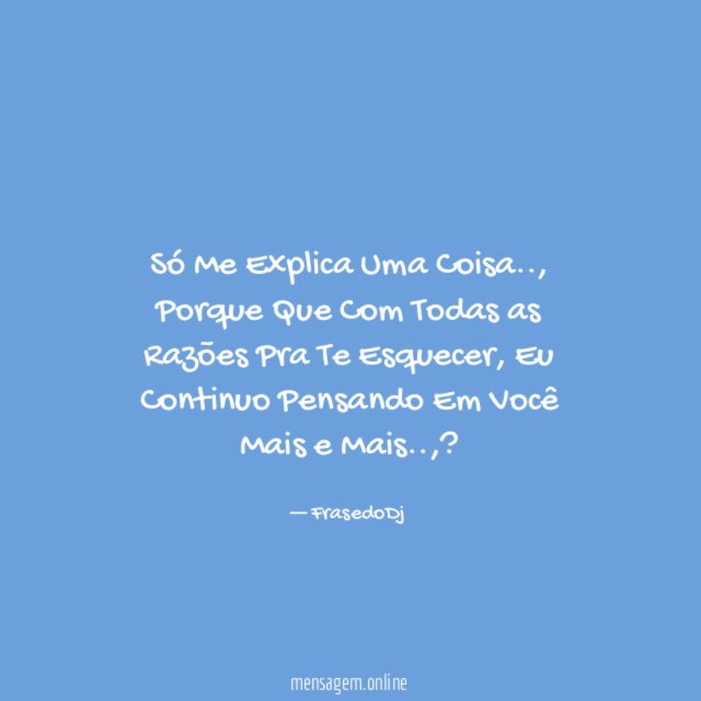 Só Me Explica Uma Coisa