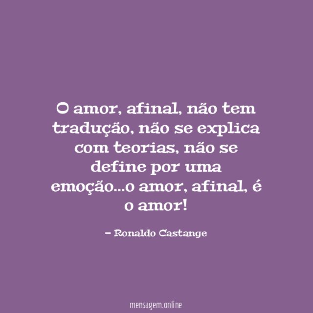 O amor