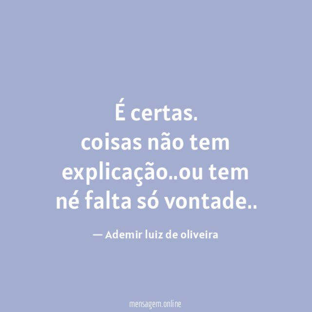 É certas