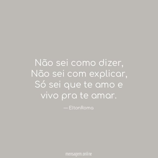 Não sei como dizer