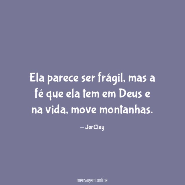 Ela parece ser frágil
