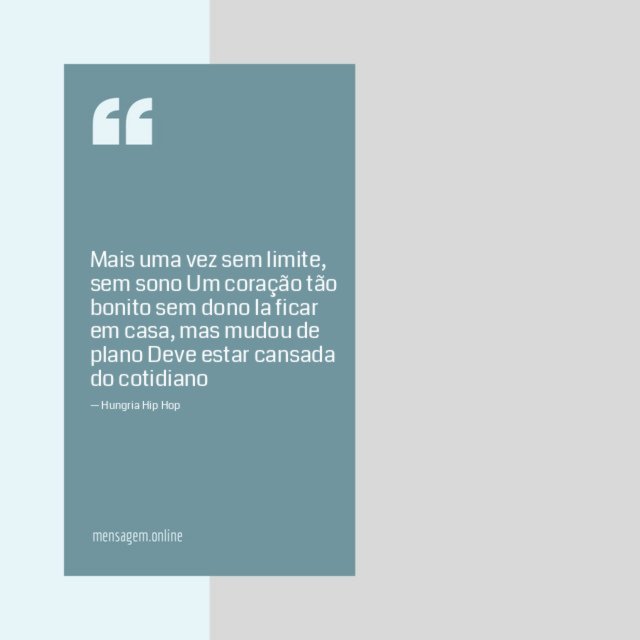 Mais uma vez sem limite