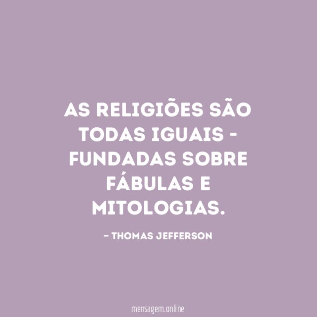 As religiões são todas iguais - fundadas sobre