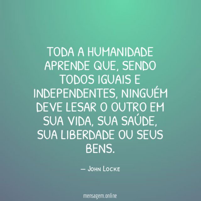 Toda a humanidade aprende que