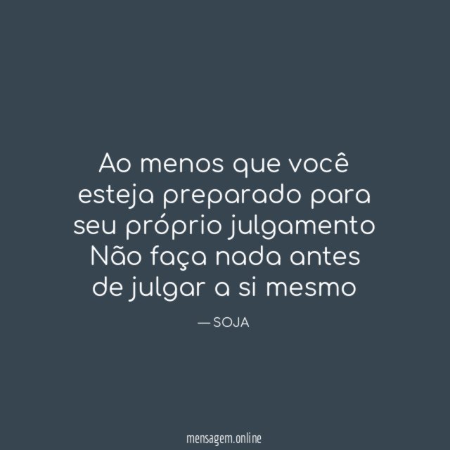 Ao menos que você esteja preparado para seu