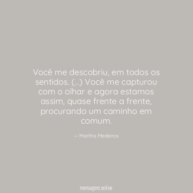 Você me descobriu