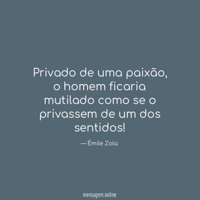 Privado de uma paixão