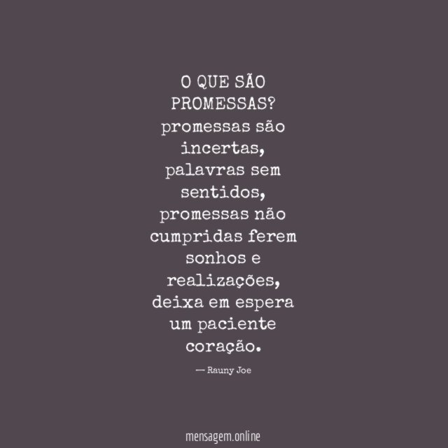 O QUE SÃO PROMESSAS