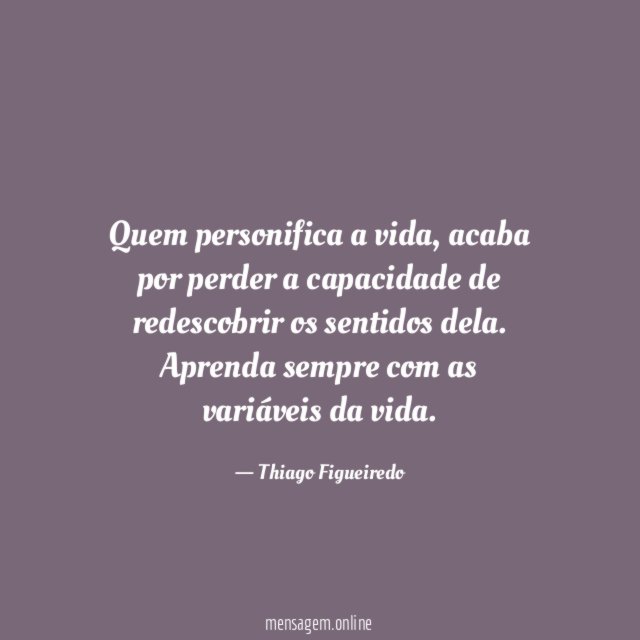 Quem personifica a vida