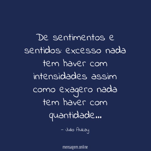 De sentimentos e sentidos