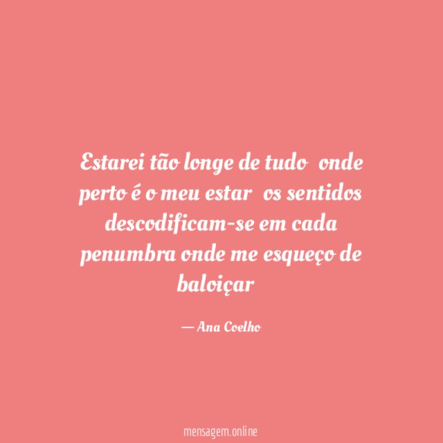 Estarei tão longe de tudo