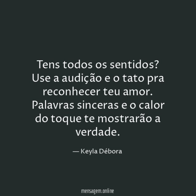 Tens todos os sentidos